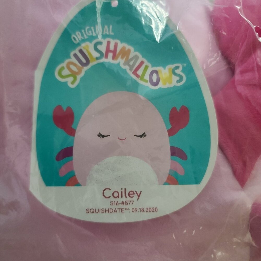 Squishmallows Cailey the Pink Crab 16 Inches Plush Large Kellytoy NWT - Picture 2 of 6
